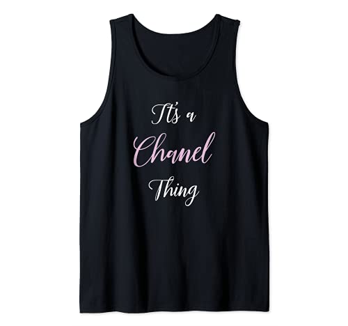 Chanel Name personalizado mujeres lindo rosa chica regalo personalizado Camiseta sin Mangas
