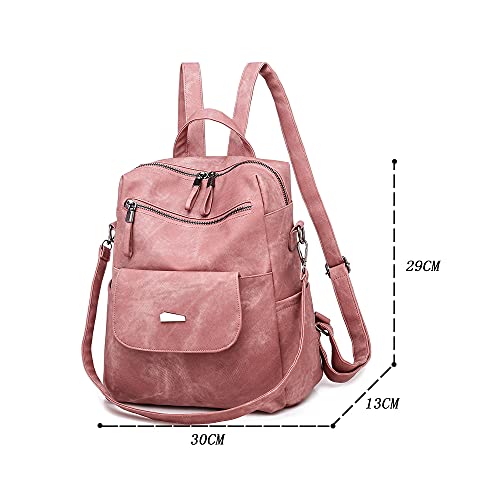 ChaoYmai Mochila para Mujer Casual Bolso Mochila Antirrobo,Rosa