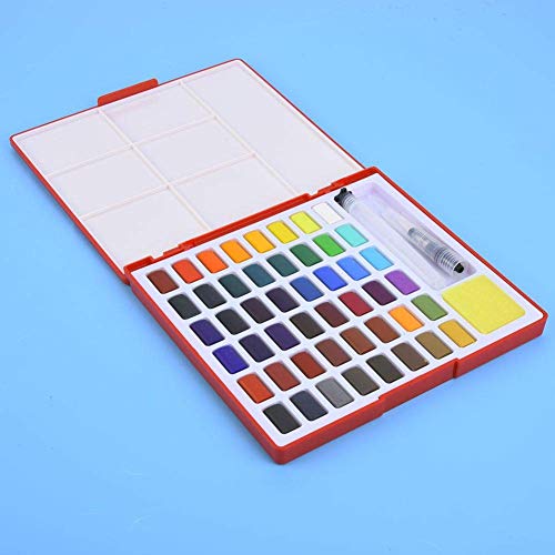 Chenbz Acuarela Pinturas Caja de Pintura, Arte Colorido Pinturas de Acuarela Sólida Caja de Pintura con Pincel Pigment Set