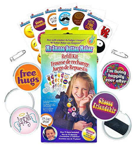 Choose Friendship My Image Button Maker Refill Kit, 75 items