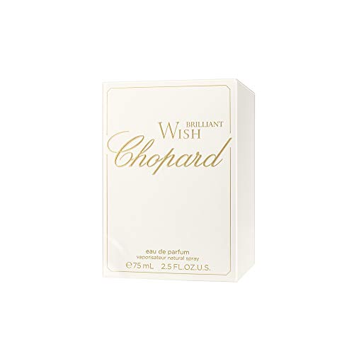 Chopard Eau de Parfum Chopard Brilliant Wish en Formato de 75 Ml, Delicada Fragancia Femenina con Notas Florales y Orientales, Envase Adornado con el Frasco Especial en Forma de Diamante 75 ml