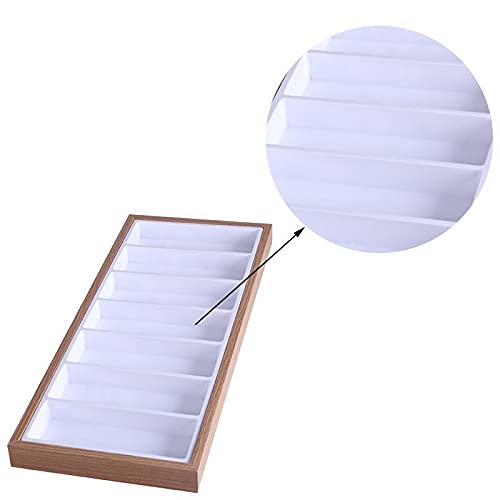 Chytaii Caja Almacenamiento de Gafas Caja de Gafas de Almacenamiento Caja de Almacenamiento para Gafas o Gafas de Sol,Organizador de Armarios para Guardar Todo Tipo de Gafas,Material de Madera