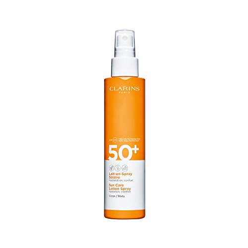 Clarins 57940 Solucion Cuerpo Leche Sol Hidra Spray Alta Protecion Uvb 50, 150 ml