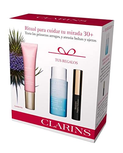 Clarins multi active contorno de ojos gel 15ml + desmaquillante 30ml + mini mascara supra volumen 01