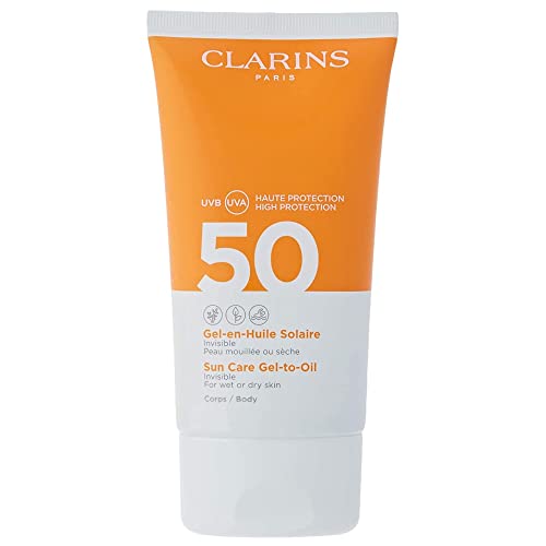 Clarins Sun Care Gel-TO-Oil SPF50 150ML Unisex Adulto, Negro, Estándar