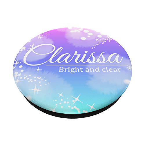 Clarissa - Nombre con significado violeta, azul degradado PopSockets PopGrip Intercambiable