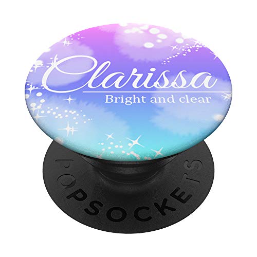 Clarissa - Nombre con significado violeta, azul degradado PopSockets PopGrip Intercambiable