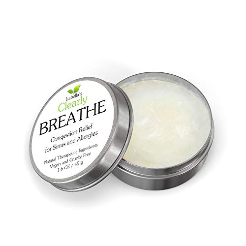 Clearly BREATHE, Natural Congestion Relief | Sinus and Allergy Blend | Aromatherapy Chest Rub with Peppermint, Eucalyptus, Chamomile | Vegan and Cruelty Free | Made in USA