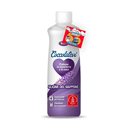 COCCOLATEVI Ambientador Glicine de Japón, 6 paquetes de 300 ml, Essenza para usar como perfume para la colada, ambientador doméstico o limpiador de suelo