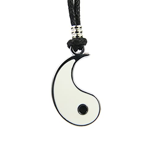 Colgantes Yin Yang / Acero Inoxidable Ajustable /Collar Masculino/Femenino/Unisex | Regalo Parejas y Amigos (Yin Yang 2pcs)