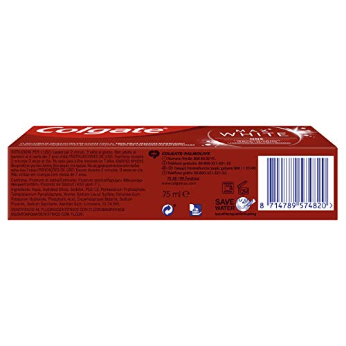 Colgate Max White One, Pasta de Dientes Blanqueante, Pack 12 Uds x 75ml