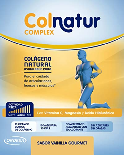 Colnatur Complex Vainilla - Colágeno con Magnesio y Vitamina C para Músculos y Articulaciones, 335g