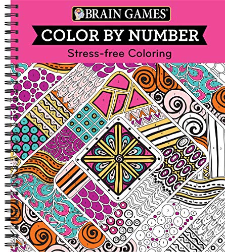 Color by Number Stress-Free Coloring Pink (Brain Games - Color by Number)