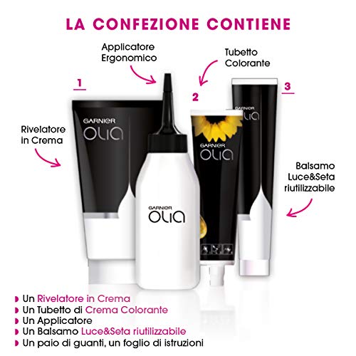 Coloración permanente y decoloración Garnier Olia 7.4 Rame Intenso