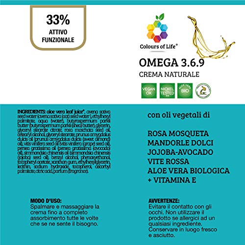 Colours of Life Colours Of Life - 33% Crema Omega 3.6.9, Hidrata, Protege y Regenera! 100 g