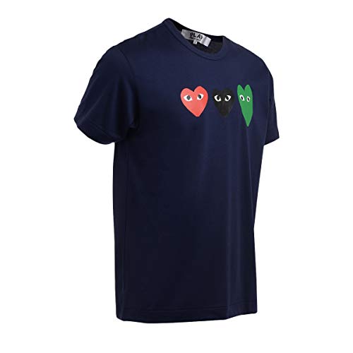 Comme des Garçons Play T-Shirt BLU 3 CUORI - S