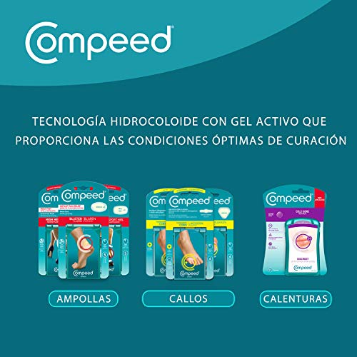 Compeed Ampollas Zapatos Nuevos, 5 Apósitos Hidrocoloides - Tratamiento De Pies, Cura Rápidamente, Tamaño Del Apósito: 4.2 X 6.8 Centímetros