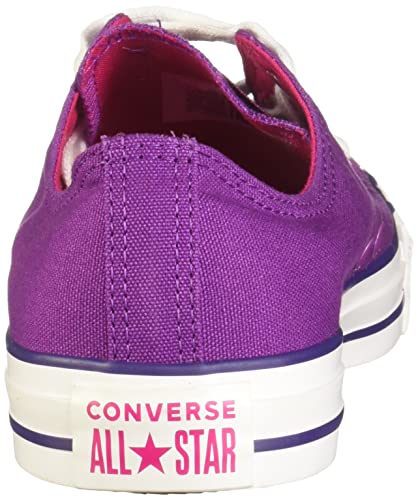 Converse Chuck Taylor All Star 2018 Seasonal Low Top, Zapatillas Deportivas. Mujer, Icon Violeta Rosa Pop Blanco, 34.5 EU