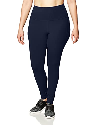 Core 10 Second Skin 28" Leggings de Yoga de Cintura Alta y Longitud Completa Mujer, Azul Marino, M