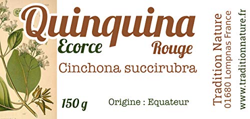 Corteza de quina roja para infusión bolsa de 150 g (Cinchona succirubra) 🌱 Tradition Nature