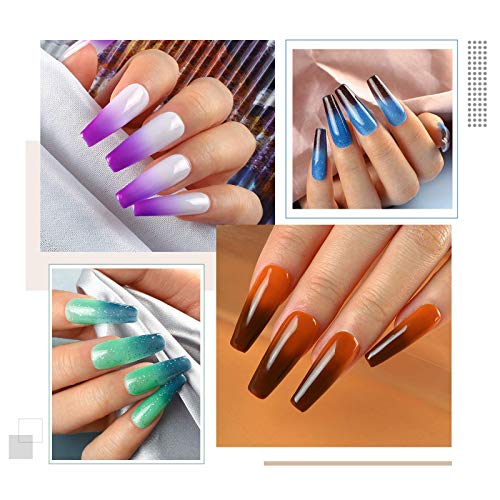 COSCELIA Esmalte Semipermanente Para Uñas Camaleón Térmico Semi Permanente Camaleón Kit Uñas de Gel de 10 Colores Esmalte en Gel con Cambio de Color de Temperatura