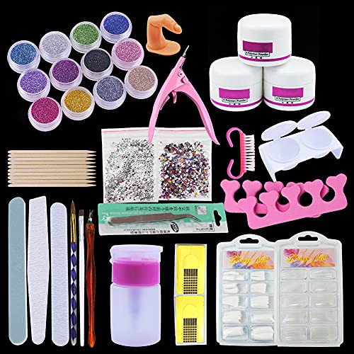 COSCELIA Manicura Kit DIY Uña Arte Herramiento para Nail Art Manicura Kit Herramiento para Nail Art Decoración de Uñas Kit de Uñas Acrílicas DIY Uña Arte Kit