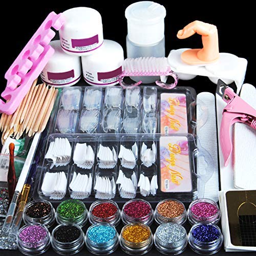 COSCELIA Manicura Kit DIY Uña Arte Herramiento para Nail Art Manicura Kit Herramiento para Nail Art Decoración de Uñas Kit de Uñas Acrílicas DIY Uña Arte Kit