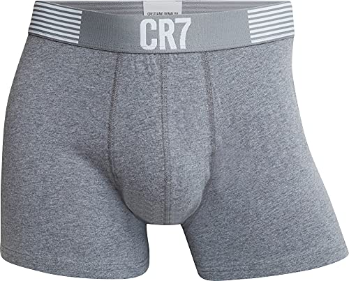 CR7 3-Pack Men's Cotton Trunk Bañadores Ajustados para Hombre, Black, Grey, Blue, S