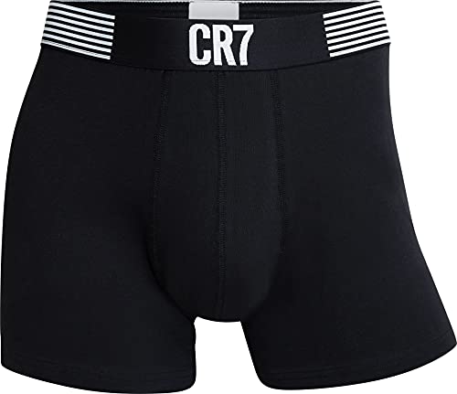 CR7 3-Pack Men's Cotton Trunk Bañadores Ajustados para Hombre, Black, Grey, Blue, S