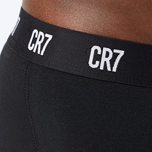 CR7 Cotton Trunks Bañadores Ajustados para Hombre, Black, M