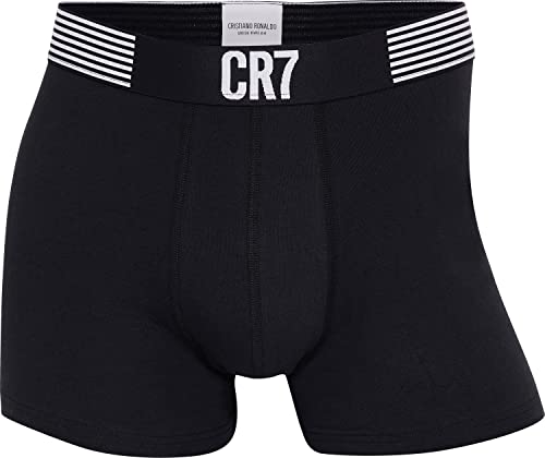 CR7 CRISTIANO RONALDO CR7 5-Pack Men's Cotton Trunk Baadores Ajustados para Hombre, Negro, Negro, Azul, Gris Claro, L