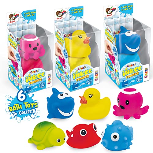 CRAZE INKEE 3Set Funnyz Bombas Baño de Niños, fragante con juguetes de baño Juguetes de bañera Color Bath, juguetes baño, 30400