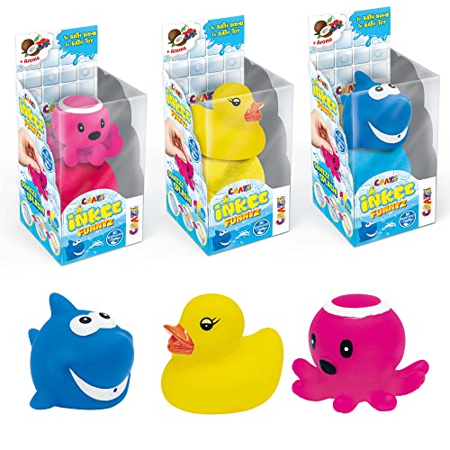 CRAZE INKEE 3Set Funnyz Bombas Baño de Niños, fragante con juguetes de baño Juguetes de bañera Color Bath, juguetes baño, 30400