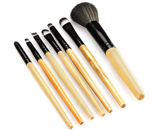 Create Idea Pro 7 piezas Afcompatible withdable Pinceles de maquillaje Cosméticos ojos maquillaje cepillo con bolsa