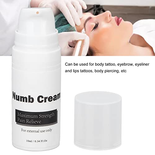 Crema Calmante para Tatuajes de 10 Ml, Alivio del Dolor para Tatuajes Microblading, Eliminación de Tatuajes con Láser, Depilación Láser, Suministros Antes del Tatuaje para Tatuajes de Cejas Y Labios