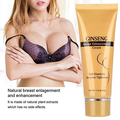 Crema de aumento de senos de 40g, Crema de aumento de senos de ginseng natural Crema reafirmante de levantamiento de senos Suplemento para el cuidado de la piel de busto grande