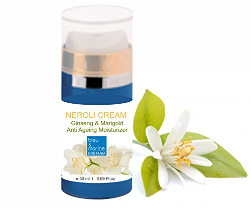 Crema Hidratante Anti Edad con Neroli, Ginseng y Caléndula - airless 50 ml - bleu&marine Bretania