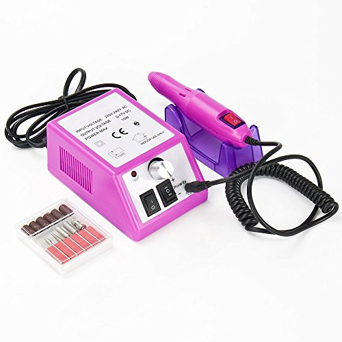 Crisnails® Torno Pulidor Broca de Uñas para Manicura y Pedicura para Todo Tipo de Uñas (Rosa)