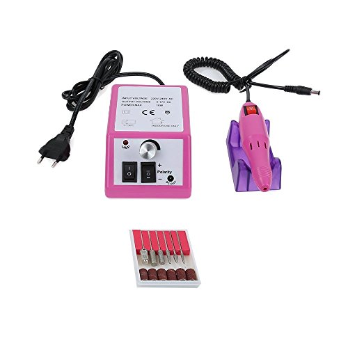 Crisnails® Torno Pulidor Broca de Uñas para Manicura y Pedicura para Todo Tipo de Uñas (Rosa)