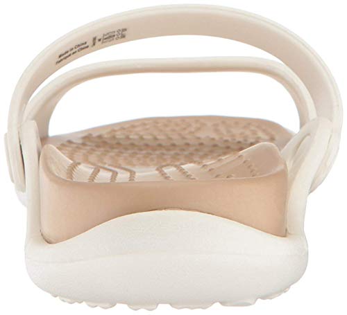 Crocs Cleo Mujer Sandalias con punta abierta, Blanco (Oyster), 38/39 EU