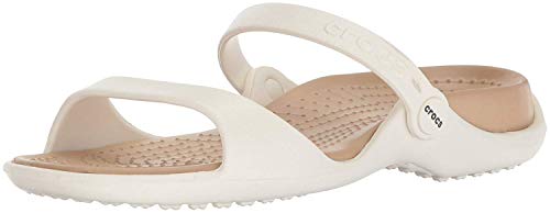 Crocs Cleo Mujer Sandalias con punta abierta, Blanco (Oyster), 38/39 EU