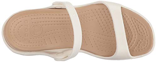 Crocs Cleo Mujer Sandalias con punta abierta, Blanco (Oyster), 38/39 EU