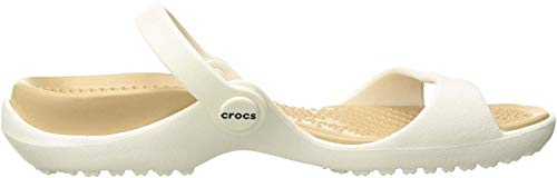 Crocs Cleo Mujer Sandalias con punta abierta, Blanco (Oyster), 42/43 EU