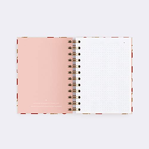 CUADERNO MINI. CHARUCA. CEREZAS BLANCO. PUNTOS.