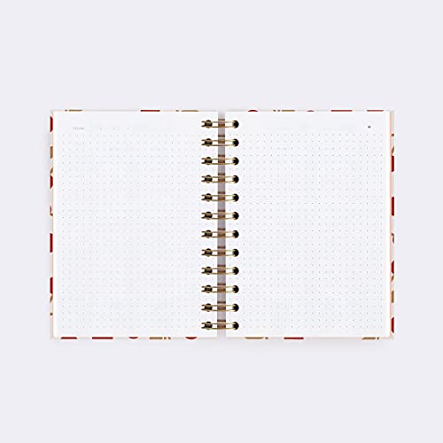 CUADERNO MINI. CHARUCA. CEREZAS BLANCO. PUNTOS.