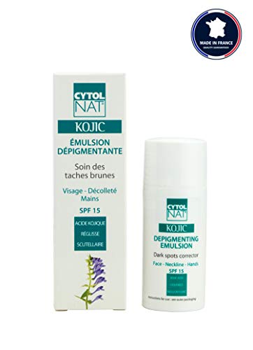 CYTOLNAT® Kojic 30 ml – Emulsión Despigmentante 30 ml – Cuidado de manchas marrones - Cara, escote, manos - SPF 15.