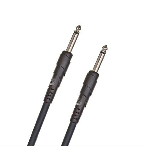 D'Addario Speaker Cable - Shielded for Noise Reduction - Limited Lifetime Guarrantee - 1/4 Inch Male to 1/4 Inch Male - Classic Series - 5 Feet/1.52 Meters - Straight Ends - 1 Pack