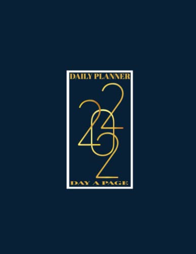 DAILY PLANNER 2022: Yearly planner day per page A4 ENGLISH 365 days-with Hours 07:00 to 20:00 | 12 months January to December 2022 | Daily and Monthly Planner, Calendar Organizer 2022