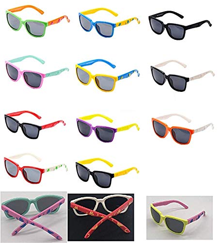 DAUCO Gafas de Sol niño y niña (4-12años) Rosa Marco Flexible Lentes Polarizadas gafas de sol para niñas chico