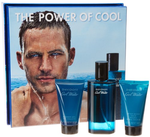 Davidoff Cool Water Eau de Toilette Spray, Gel de ducha y bálsamo para después del afeitado Set de regalo